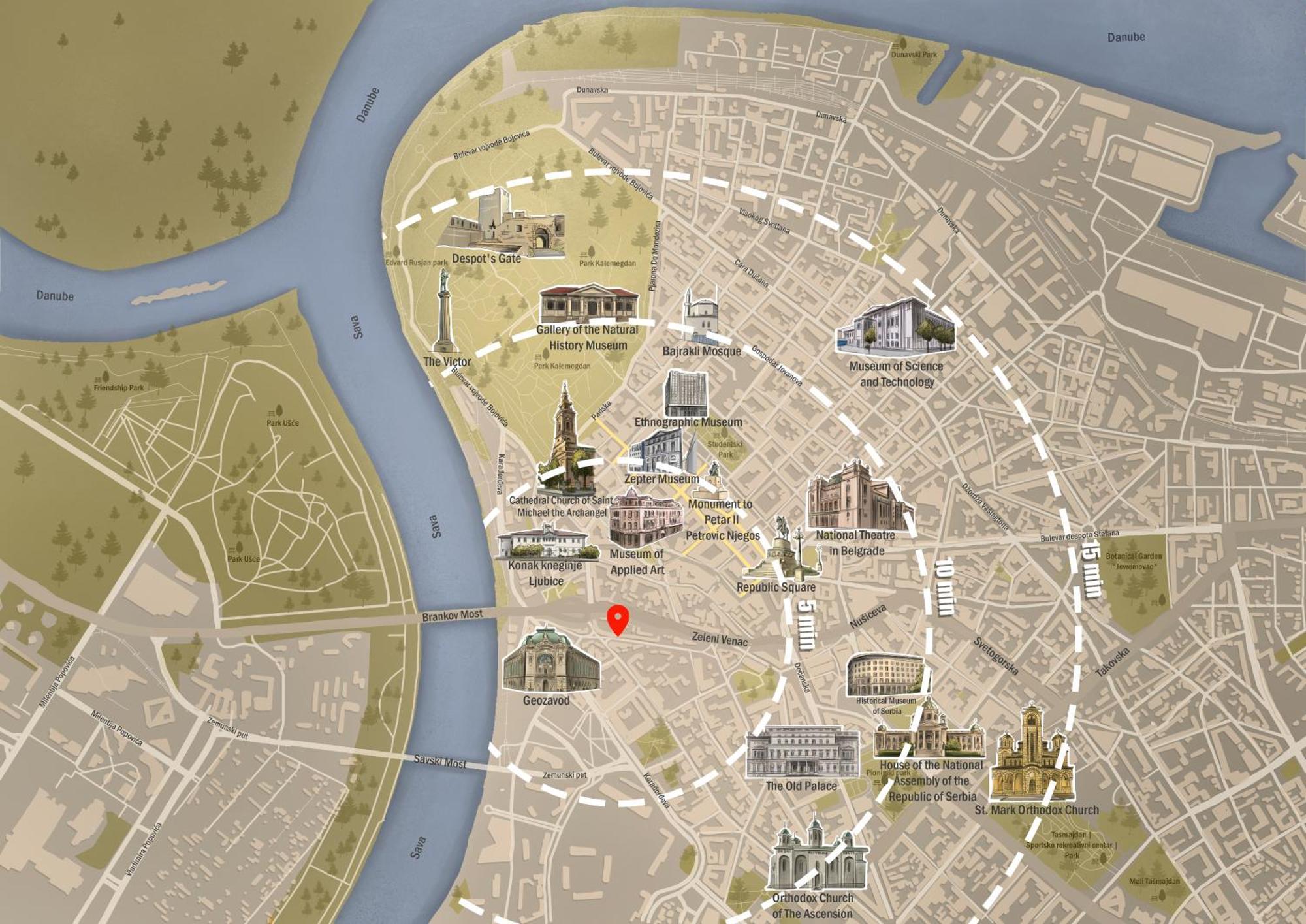 Roof Shelter City View Old Town Renovated Belgrado Exterior foto